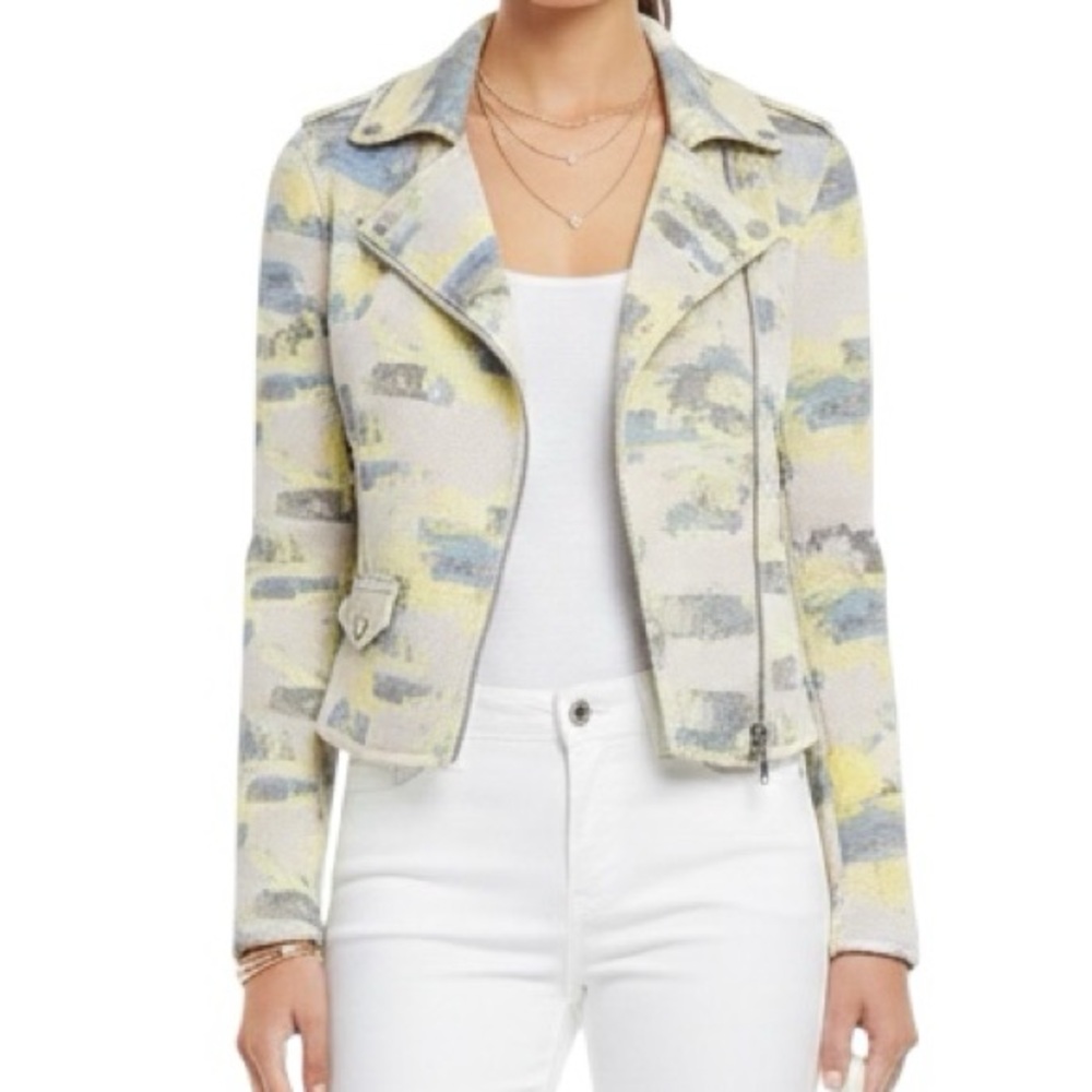 A/X Blue & Yellow Mesh Moto Jacket